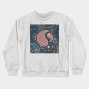 Painted Paisley Seamless Pattern Crewneck Sweatshirt